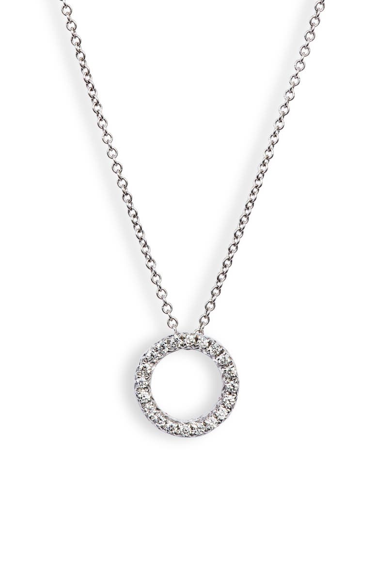 Bony Levy 20th Anniversary Pavé Diamond Circle Necklace, Main, color, 