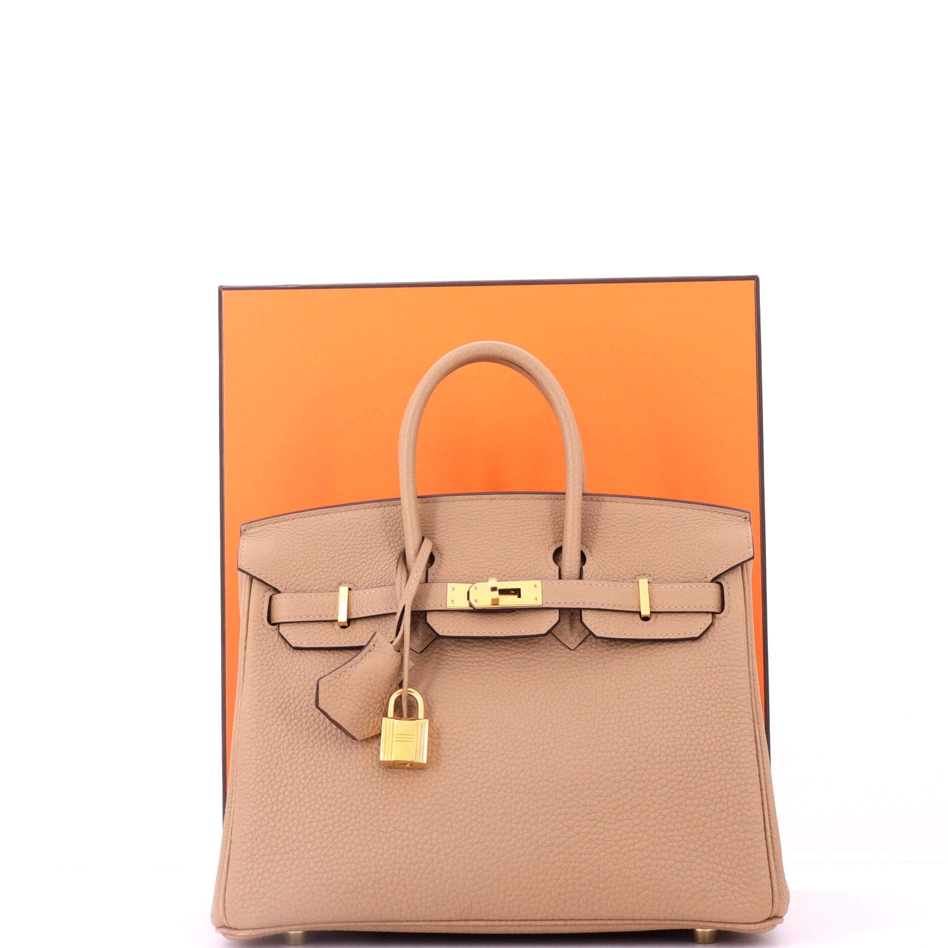 Pre-Owned Hermes Birkin Handbag Brown Togo with Gold Hardware 25, Alternate, color, Chai
