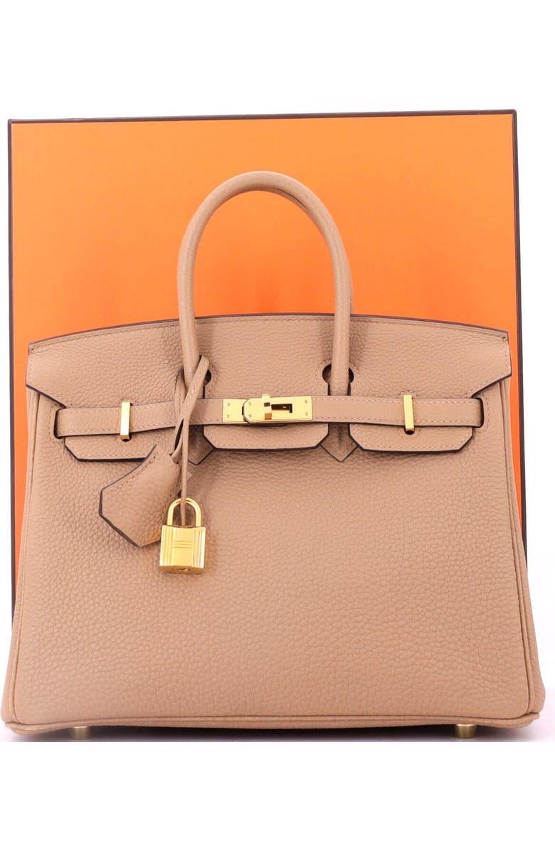 Pre-Owned Hermes Birkin Handbag Brown Togo with Gold Hardware 25, Alternate, color, Chai