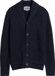 Schott NYC Donegal Tweed Wool Blend Cardigan
