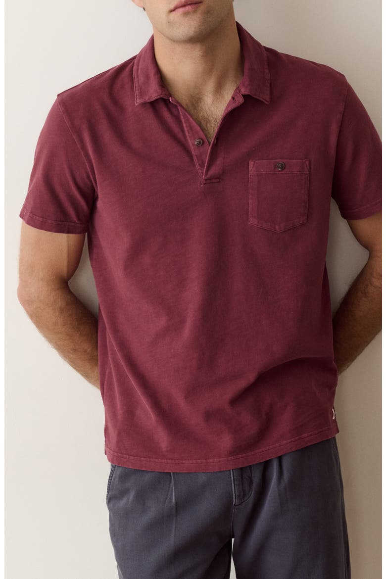 Luxe Slub Pocket Polo, Main, color, CABERNET