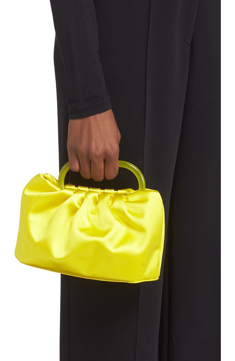 STAUD Cory Ruched Satin Bag, Alternate, color,