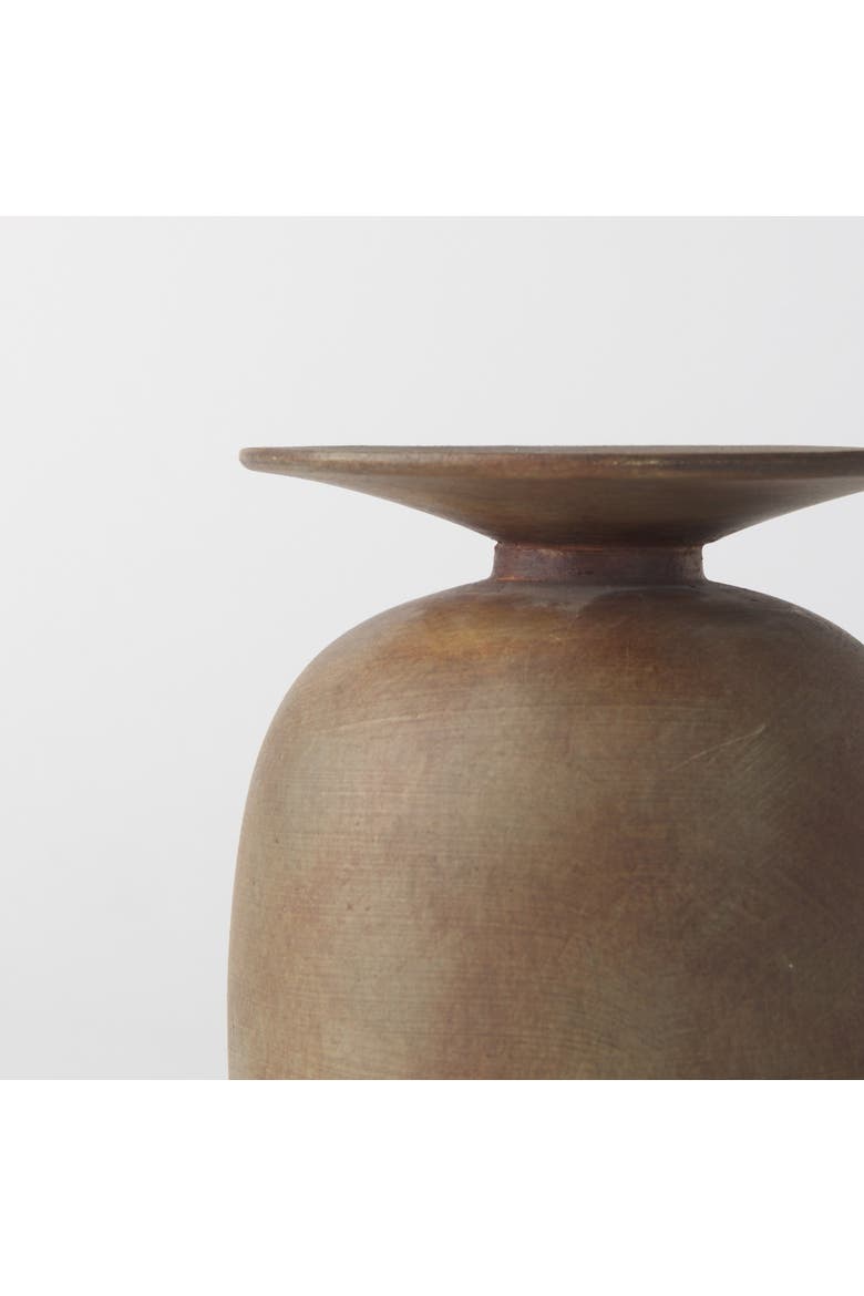 Rylee Ceramic Vase, Alternate, color, Brown