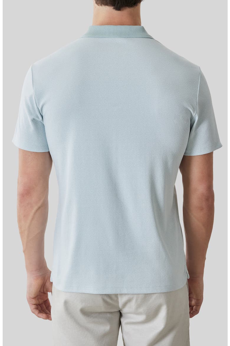 Rib Collar Polo, Alternate, color, AQUA HAZE