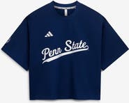 adidas Women's adidas Navy Penn State Nittany Lions Cropped Baseball Fashion Jersey