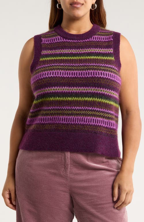 Seasalt Cornwall Annik Fair Isle Wool & Mohair Blend Sweater Vest In Multi