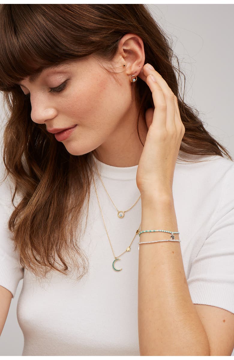 Estella Bartlett Engraved Quote Necklace, Alternate, color, Gold