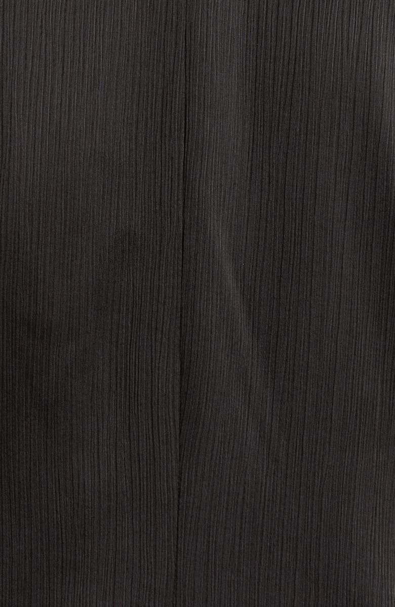 Tahari ASL Crinkle Satin Faux Double Breasted Jacket, Alternate, color, Black