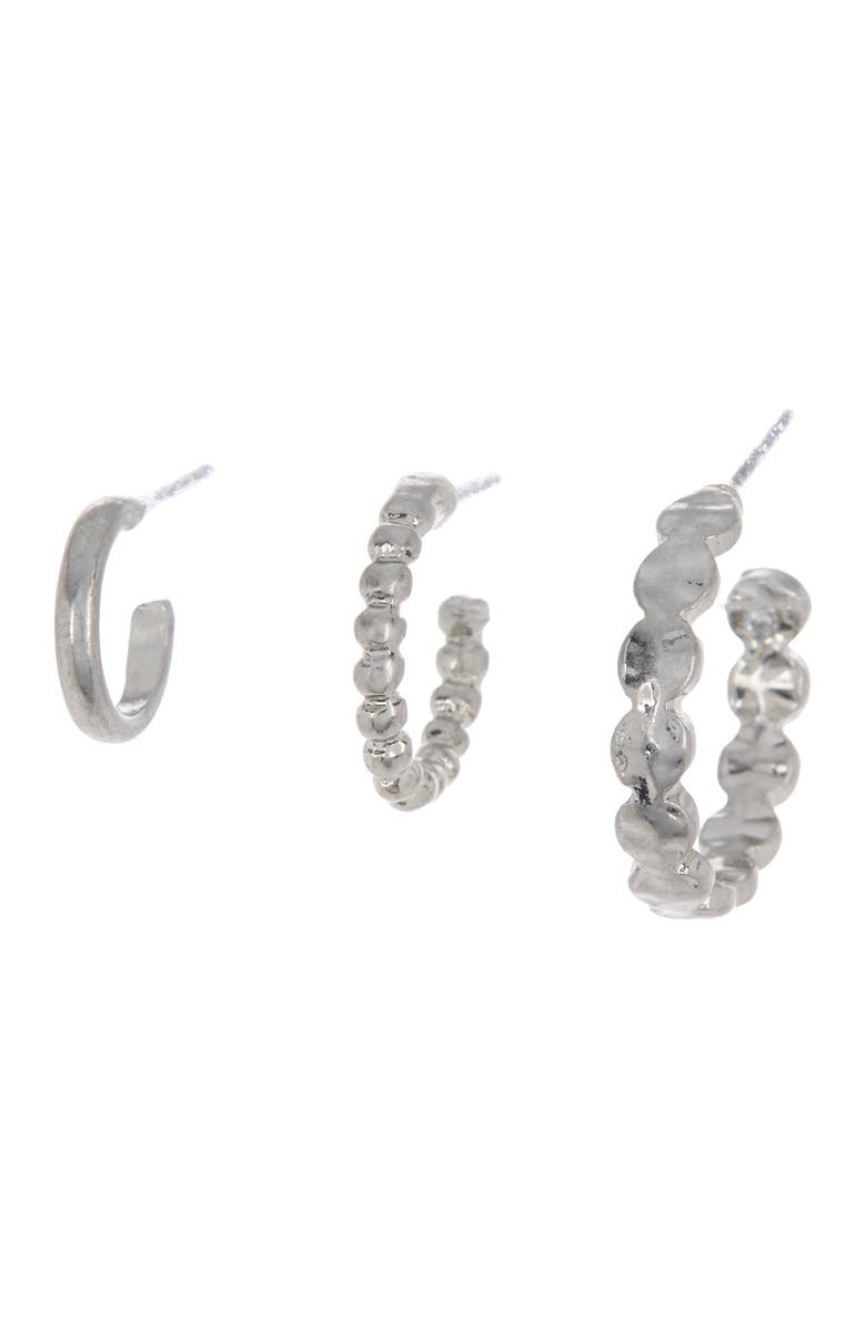 Melrose and Market Brass Hoop and Huggies - Set of 3, Main, color,