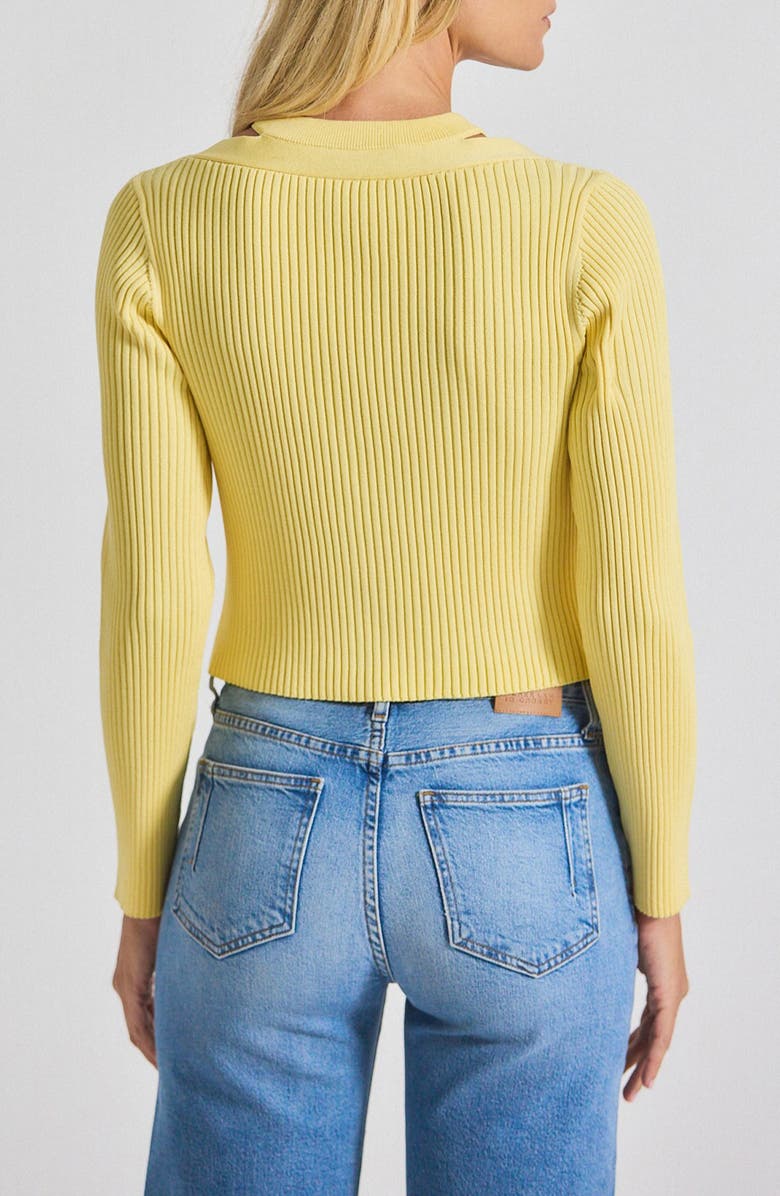 Derek Lam 10 Crosby Lonnie Layered Sweater, Alternate, color, Buttercup