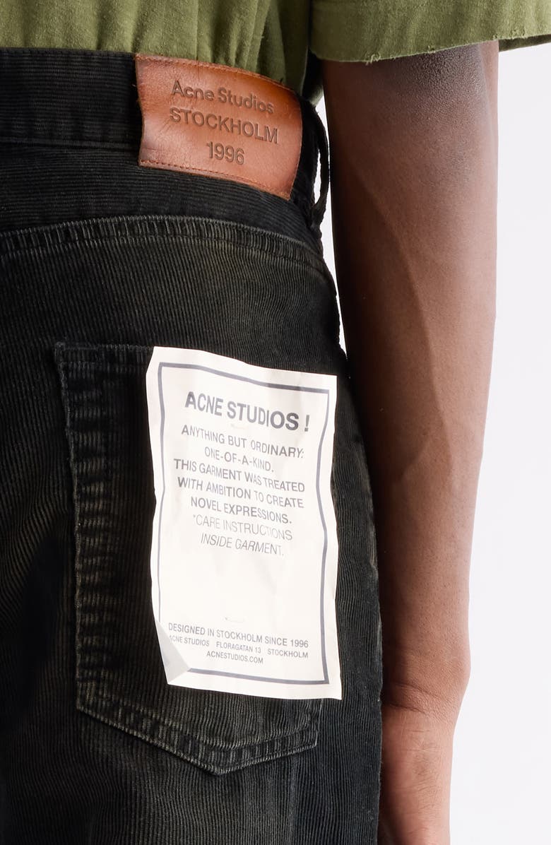 Acne Studios 1981 Straight Leg Organic Cotton Corduroy Pants, Alternate, color, Black