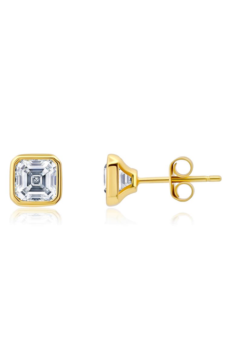 Crislu Asscher Cubic Zirconia Stud Earrings, Main, color,