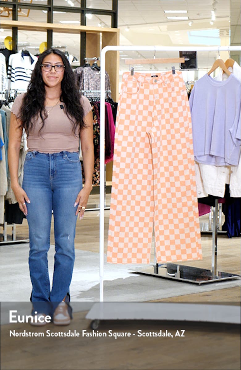 Checkerboard High Waist Baggy Pants, sales video thumbnail