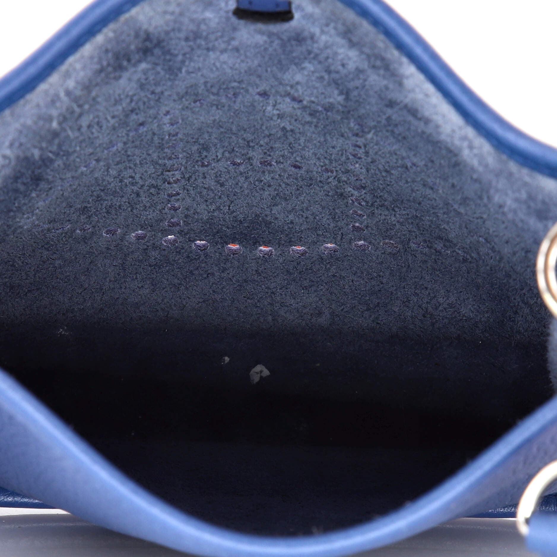 Pre-Owned Hermes Evelyne Bag Gen III Clemence TPM, Alternate, color, Bleu Agate