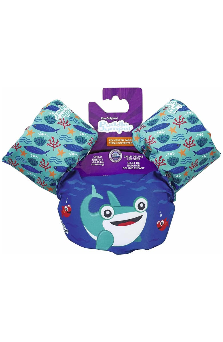 Puddle Jumper Child Deluxe Life Vest, Whale Shark, Alternate, color, Multicolored