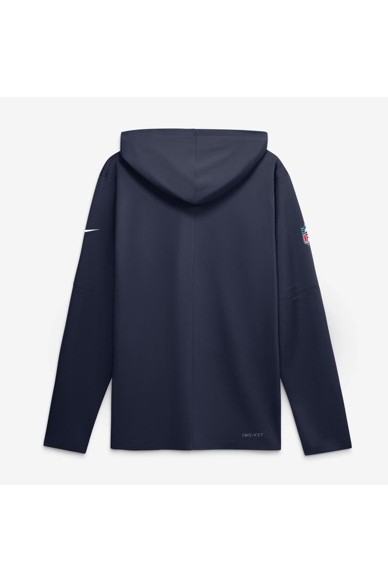 Men's Nike Navy Denver Broncos Sideline Game On Lightweight Long Sleeve Hooded Dri-FIT Top, Alternate, color, Navy