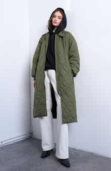 Topshop Belted Quilted Liner Jacket