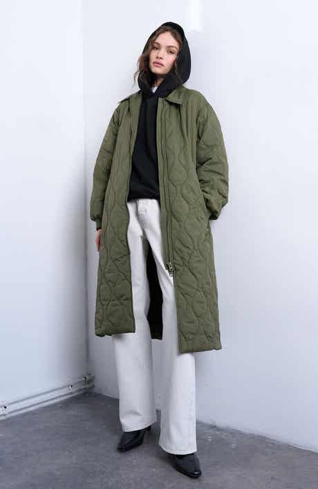 Topshop Belted Quilted Liner Jacket