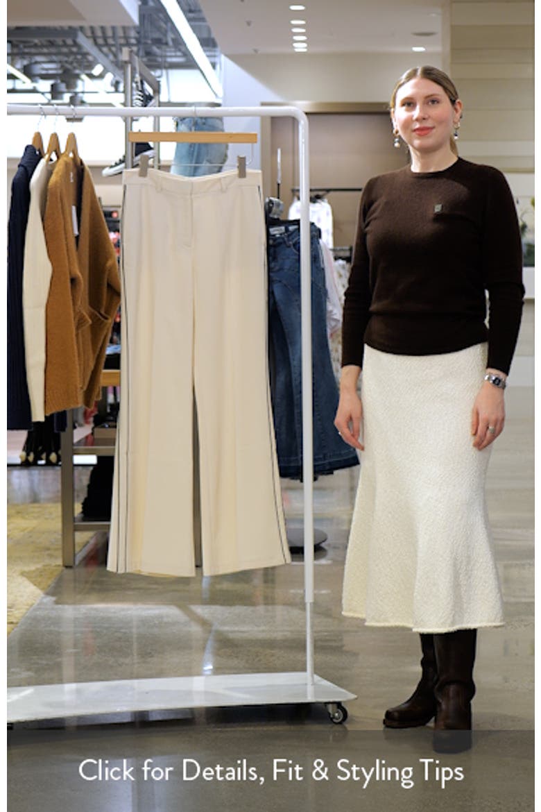 Side Stripe Knit Wide Leg Pants video