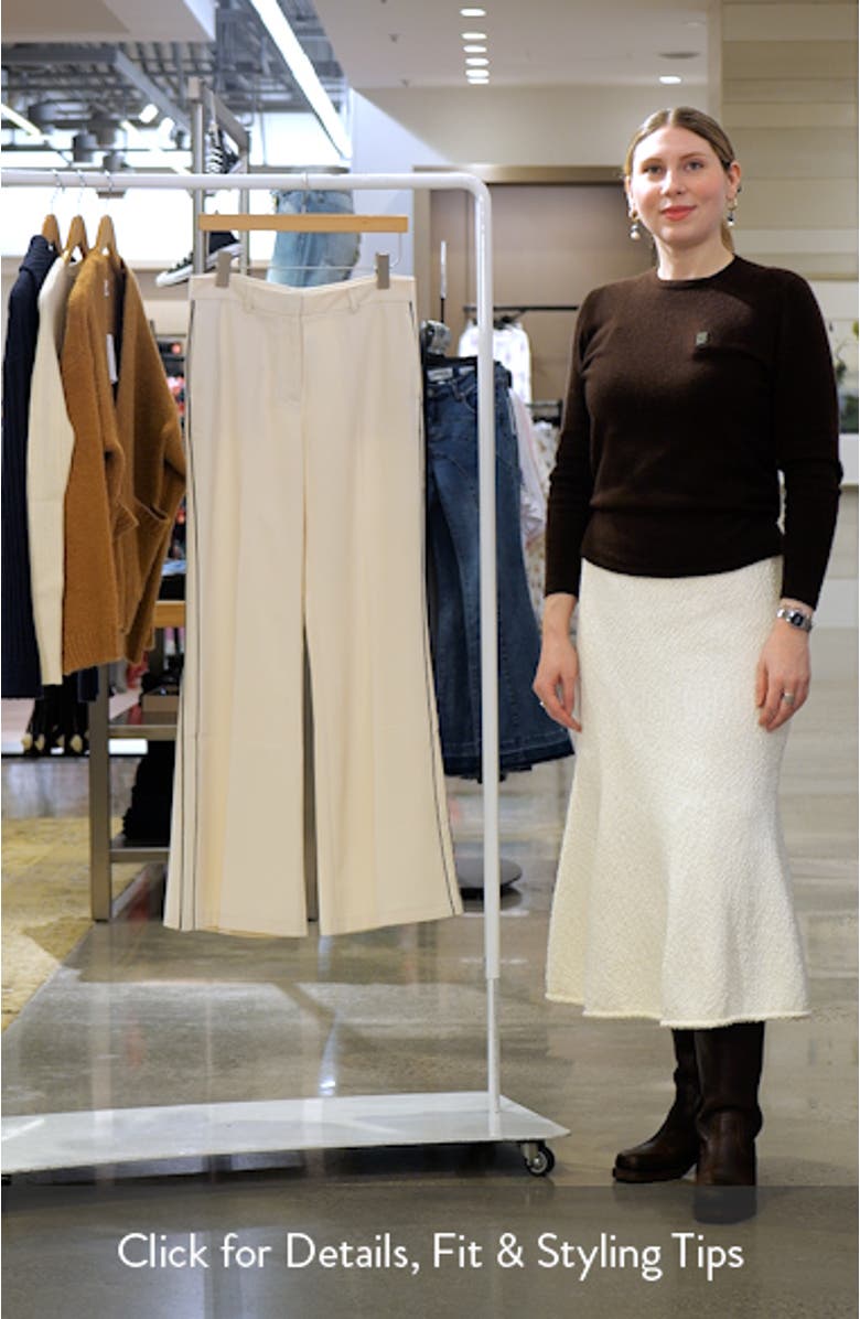 Side Stripe Knit Wide Leg Pants, sales video thumbnail