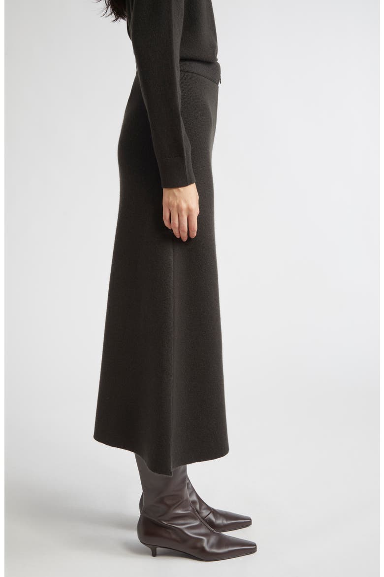 Milano Stitch Cashmere A-Line Sweater Skirt, Alternate, color, IRON
