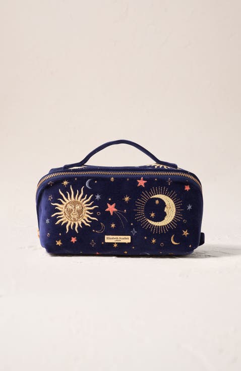 Celestial Velvet Open Flat Makeup Bag