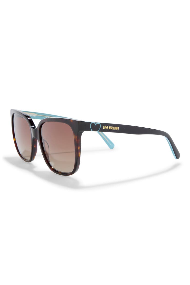 56mm Square Sunglasses, Alternate, color, HAVANA