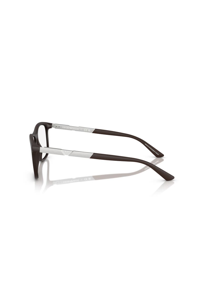 53mm Rectangle optical glasses, Alternate, color, Brown