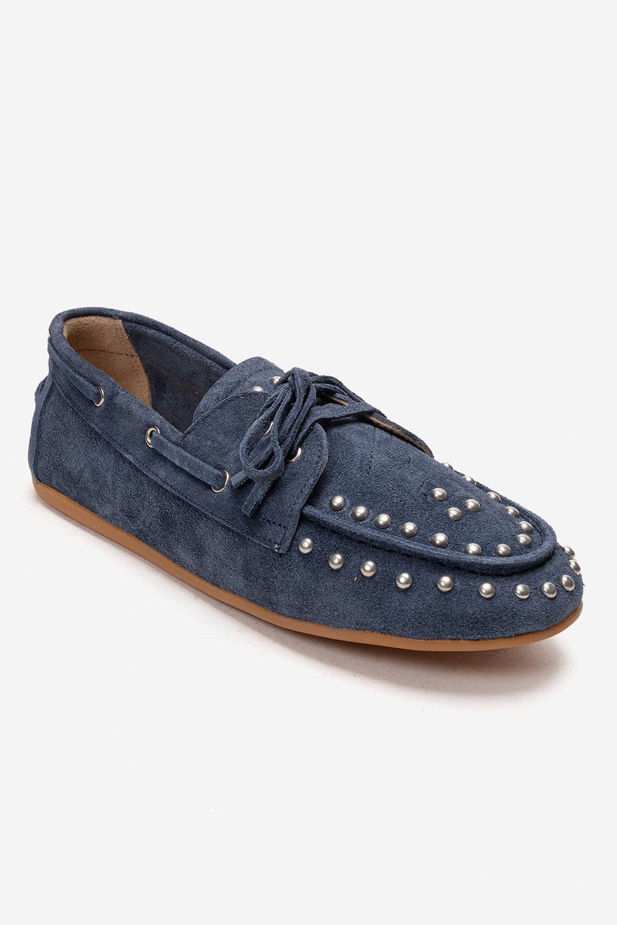 Cuesta Leather Lace Up Loafer, Alternate, color, Denim Suede