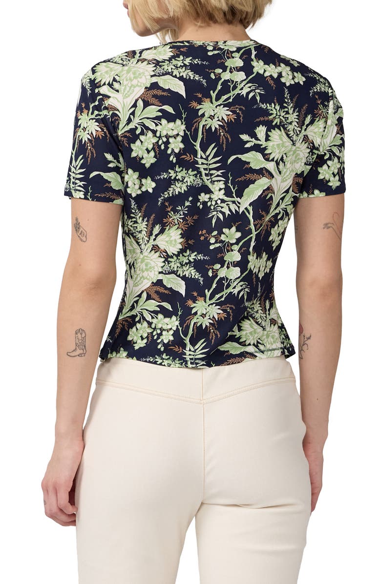 DVF Botanical Short Sleeve Top, Alternate, color, Avalon Maritime