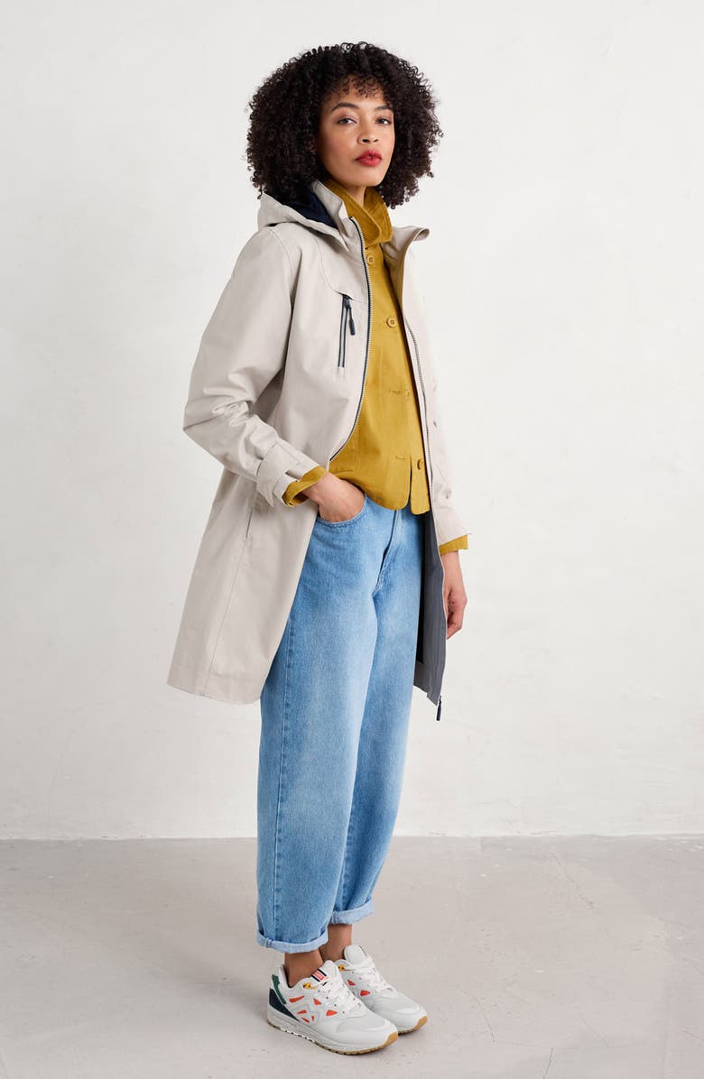 Seasalt Cornwall Coverack Waterproof Organic Cotton Blend Coat, Alternate, color,