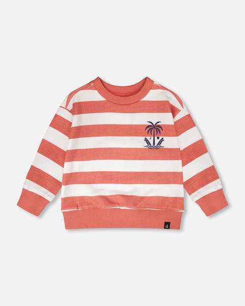 Long Sleeve Stripes French Terry Sweatshirt (Baby)