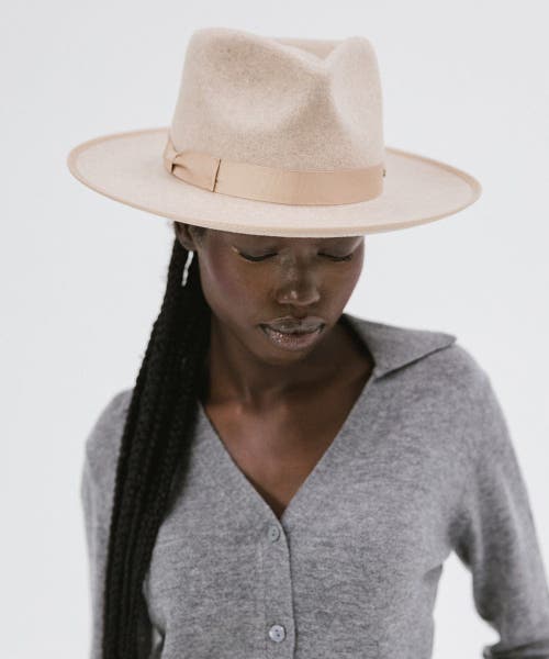 Gigi Pip Monroe Rancher Wool Fedora Hat In Oatmeal
