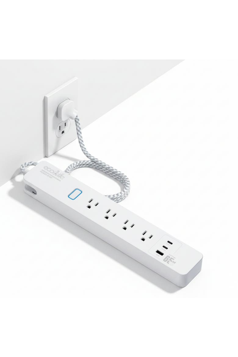 Smart WiFi Surge Protector Power Strip, Main, color, White