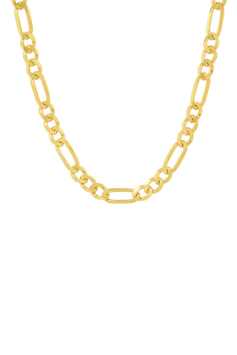 Men's Cut Figaro Chain Necklace, Main, color, GOLD