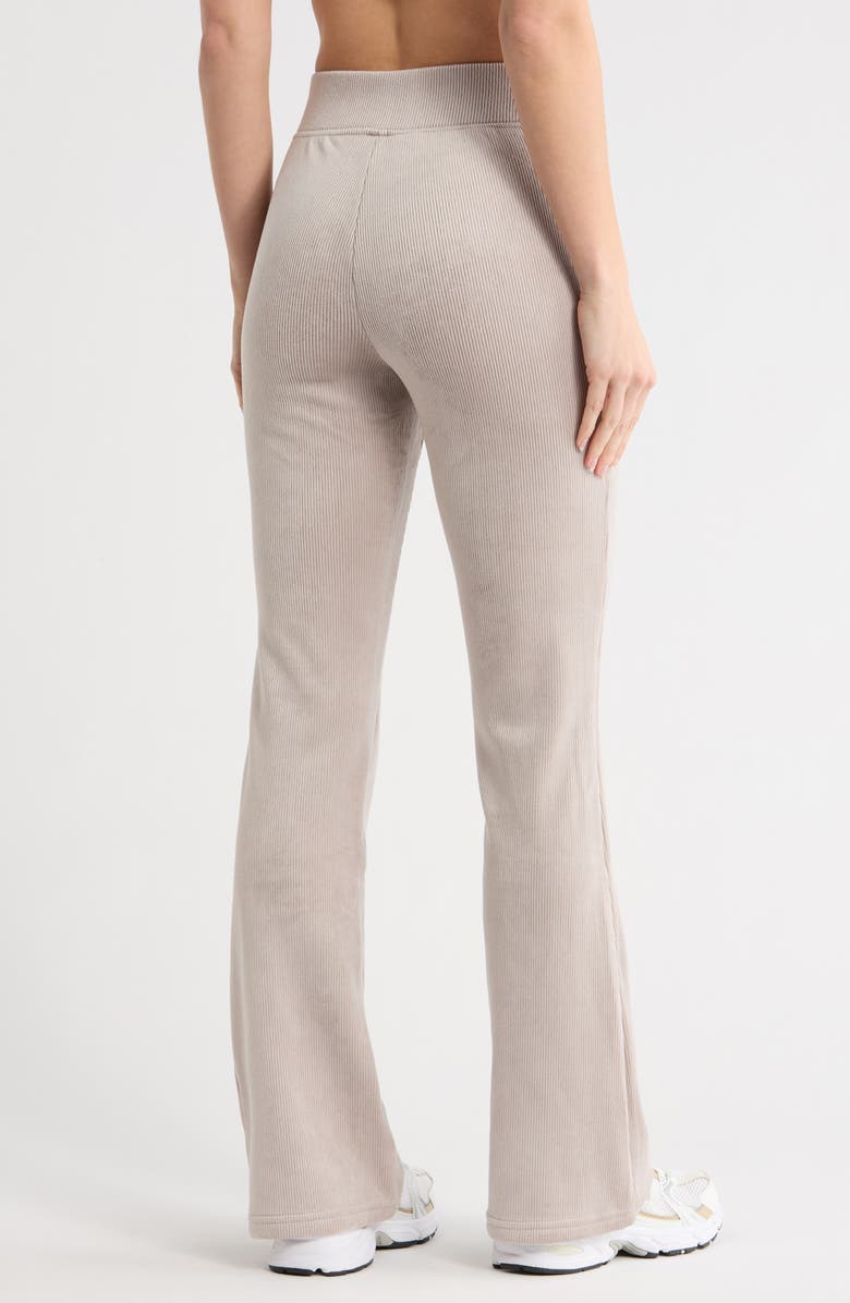 YOGALICIOUS Dreamy Ribbed Velour Flare Leg Pants, Alternate, color, Shadow Rock