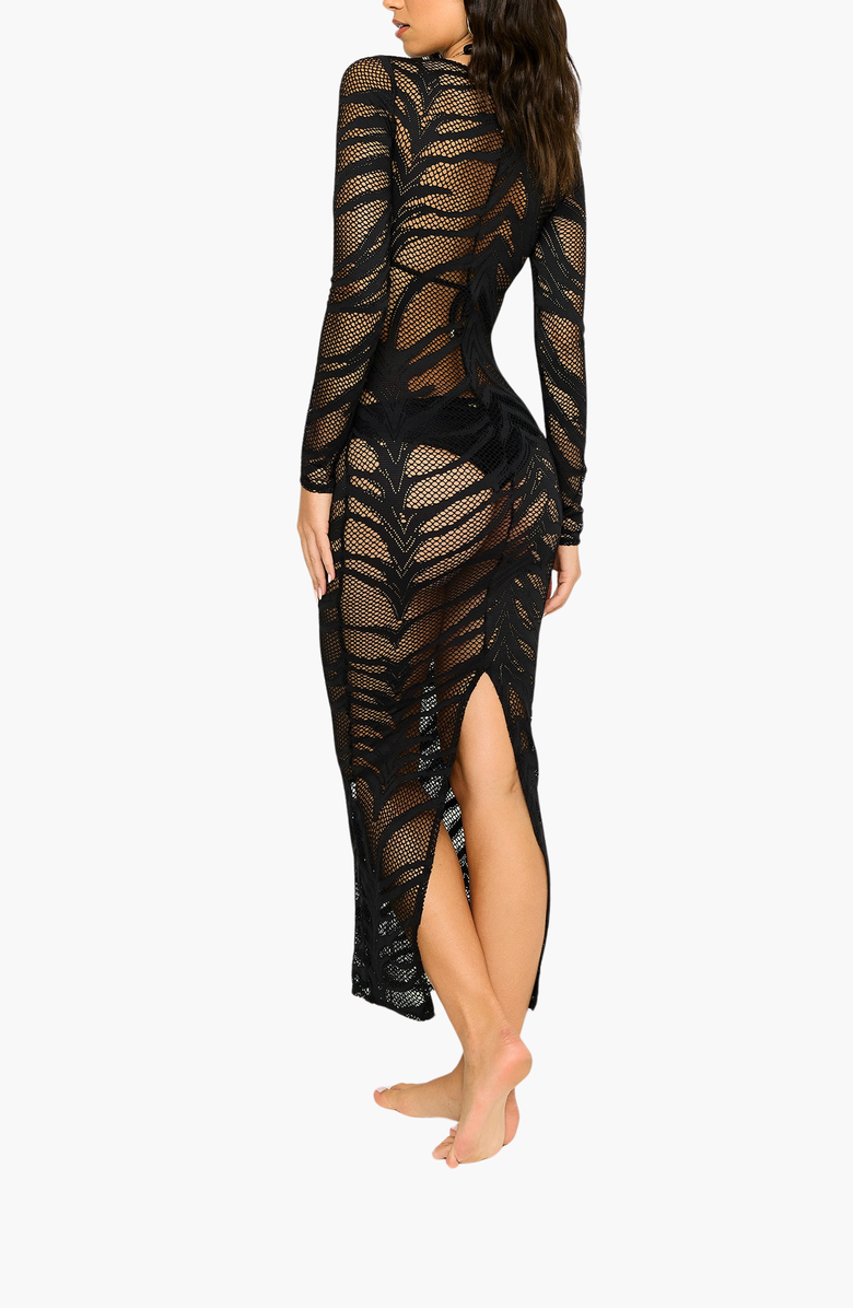 Beach Bunny Swimwear Lacey Nights Maxi Dress, Alternate, color, Black