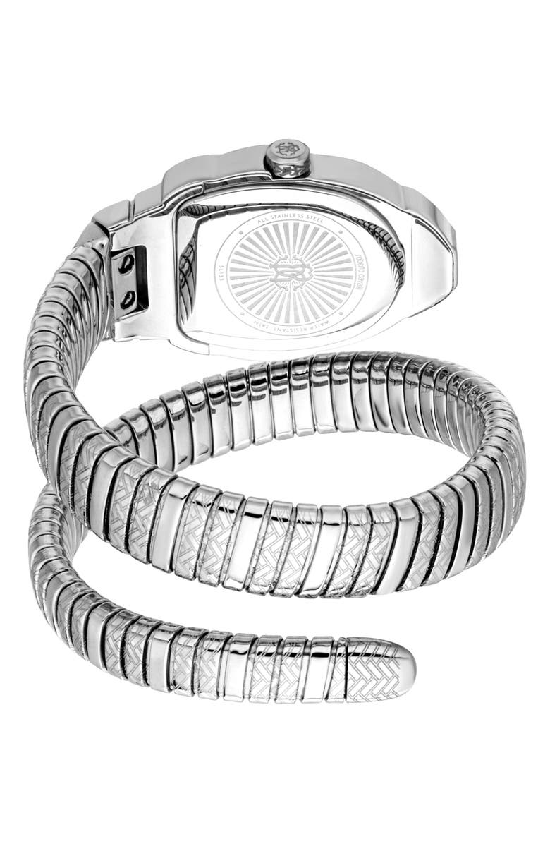 Roberto Cavalli Snake Wraparound Bracelet Watch, 25mm x 30mm, Alternate, color,