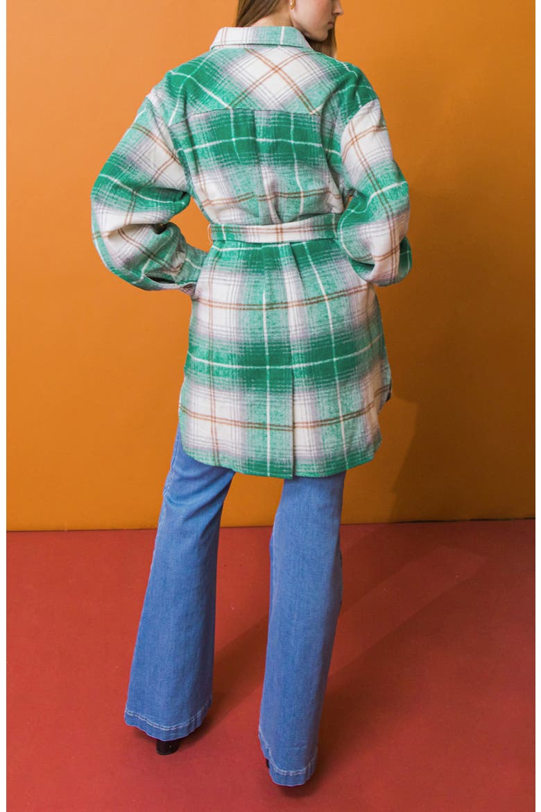 Plaid Shirt Jacket, Alternate, color, GREEN