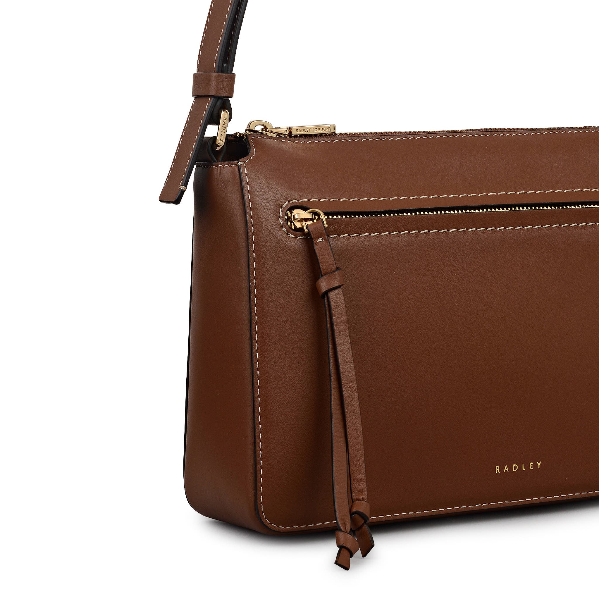Radley Fountain Park Small Ziptop Crossbody Bag, Alternate, color, Cognac