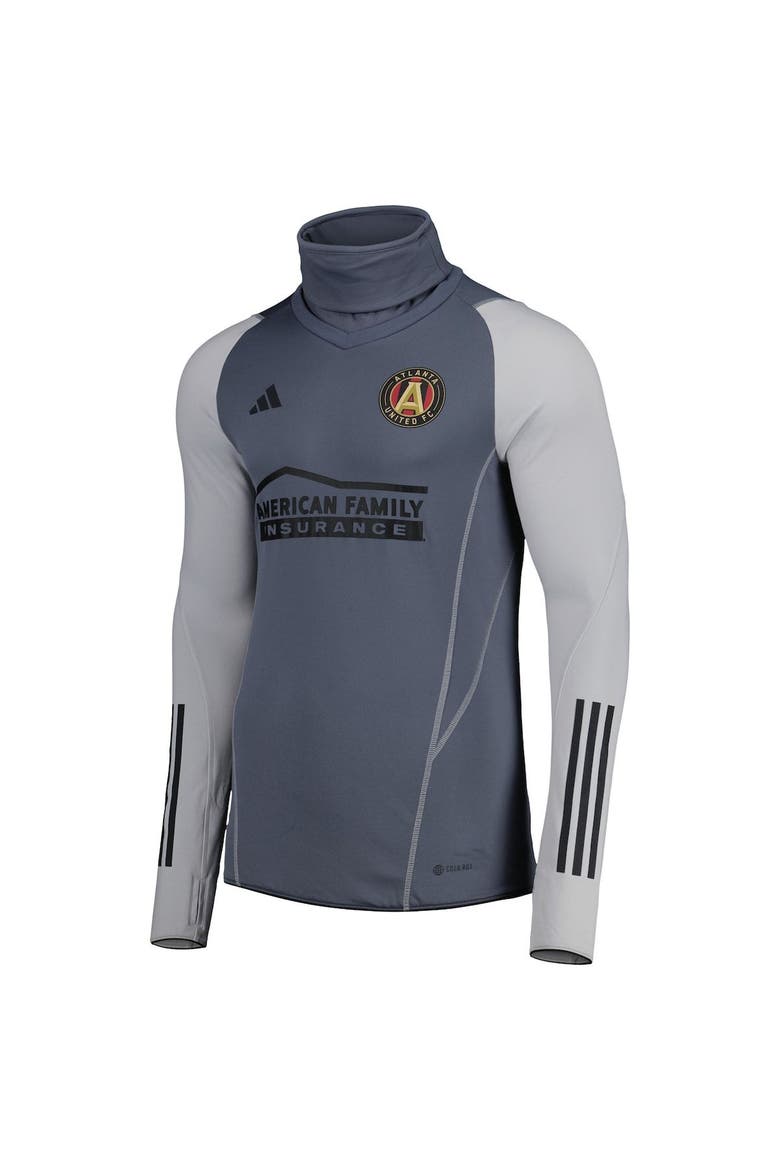 Men's adidas Gray Atlanta United FC Warm Raglan COLD.RDY Top, Alternate, color, Gray