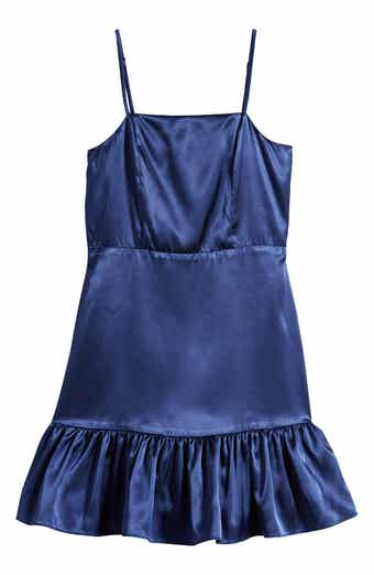 Ava & Yelly Kids' Ruffle Satin Dress