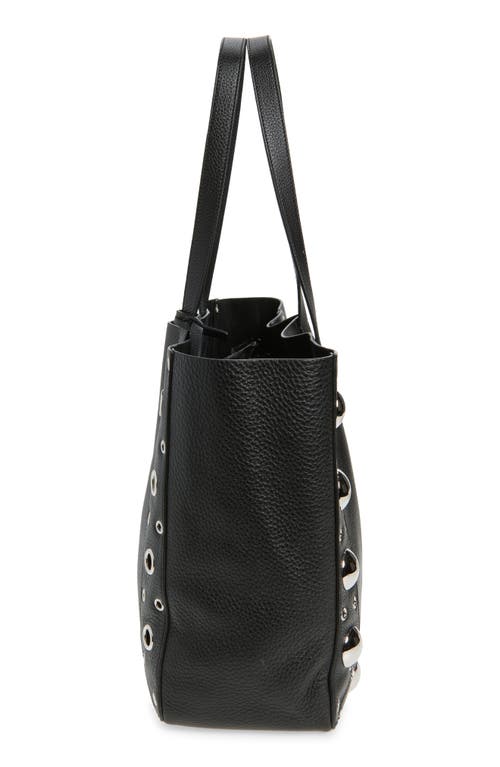 Valentino Garavani Large Nellcôte Grommet Leather Tote In Black