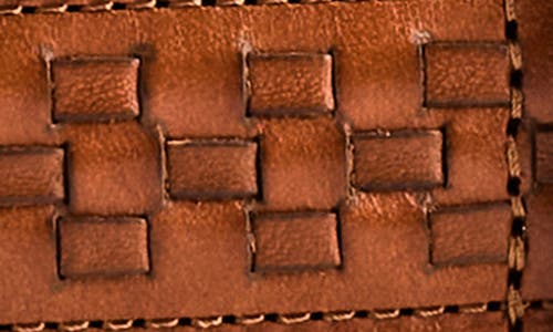 Johnston & Murphy Woven Leather Belt In Brown