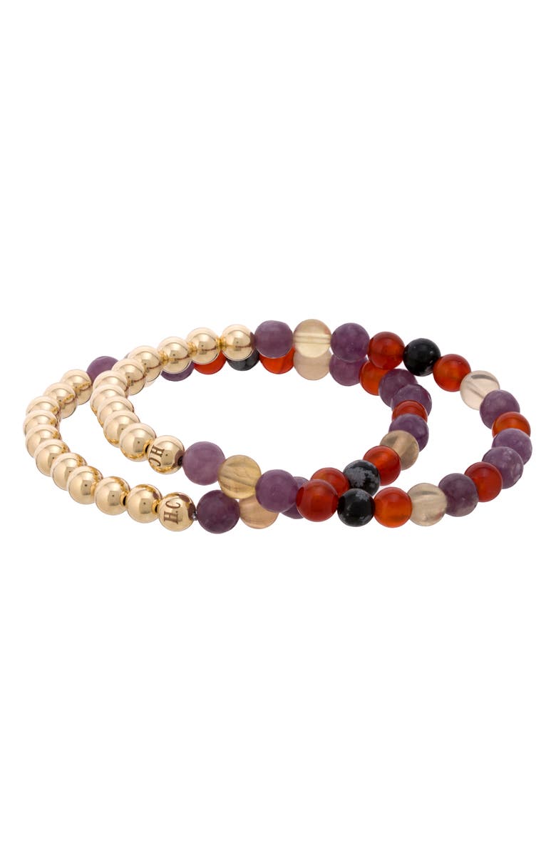The Healer’s Collection N62 Smooth Digestion Set of 2 Healer's Bracelets, Alternate, color, Yellow Gold