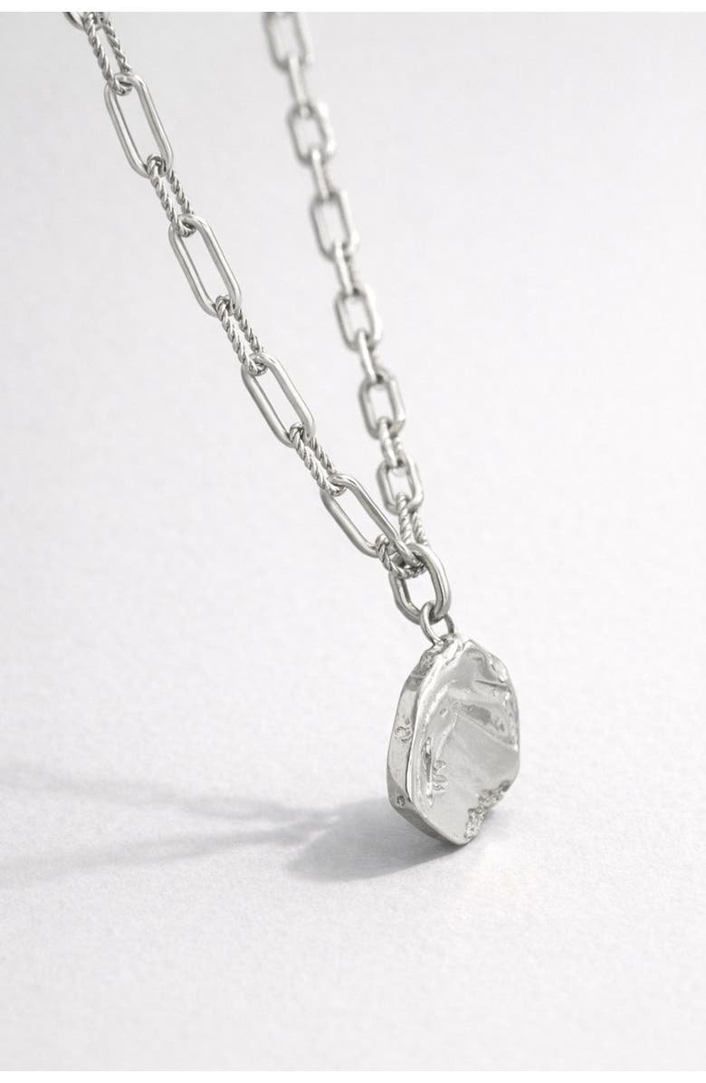 YOJ Maxi Mao Pendant Necklace in Silver, Alternate, color, Silver