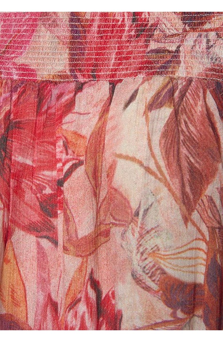 LASCANA Women's Off The Shoulder Patterned Dress, Alternate, color, Red Printed