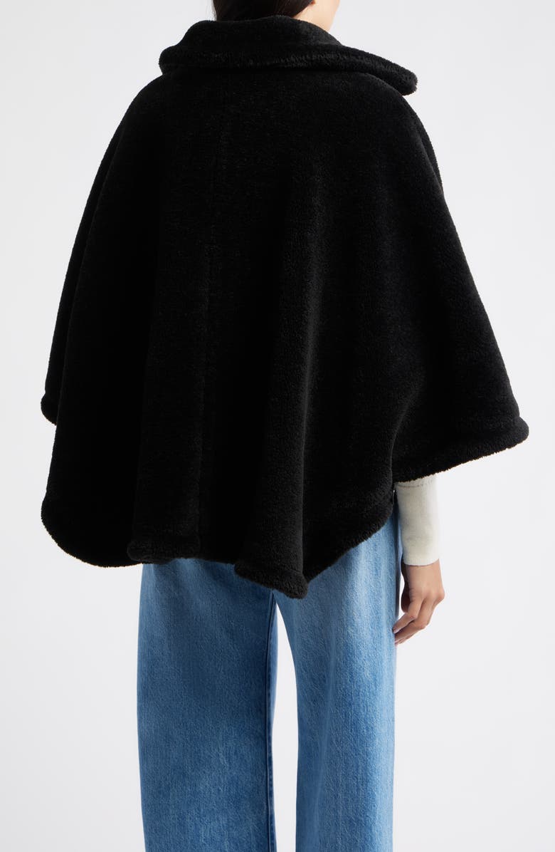 Bernardo Calder Faux Fur Poncho Jacket, Alternate, color, Black