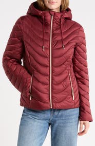 Michael Kors Packable Hooded Puffer Jacket