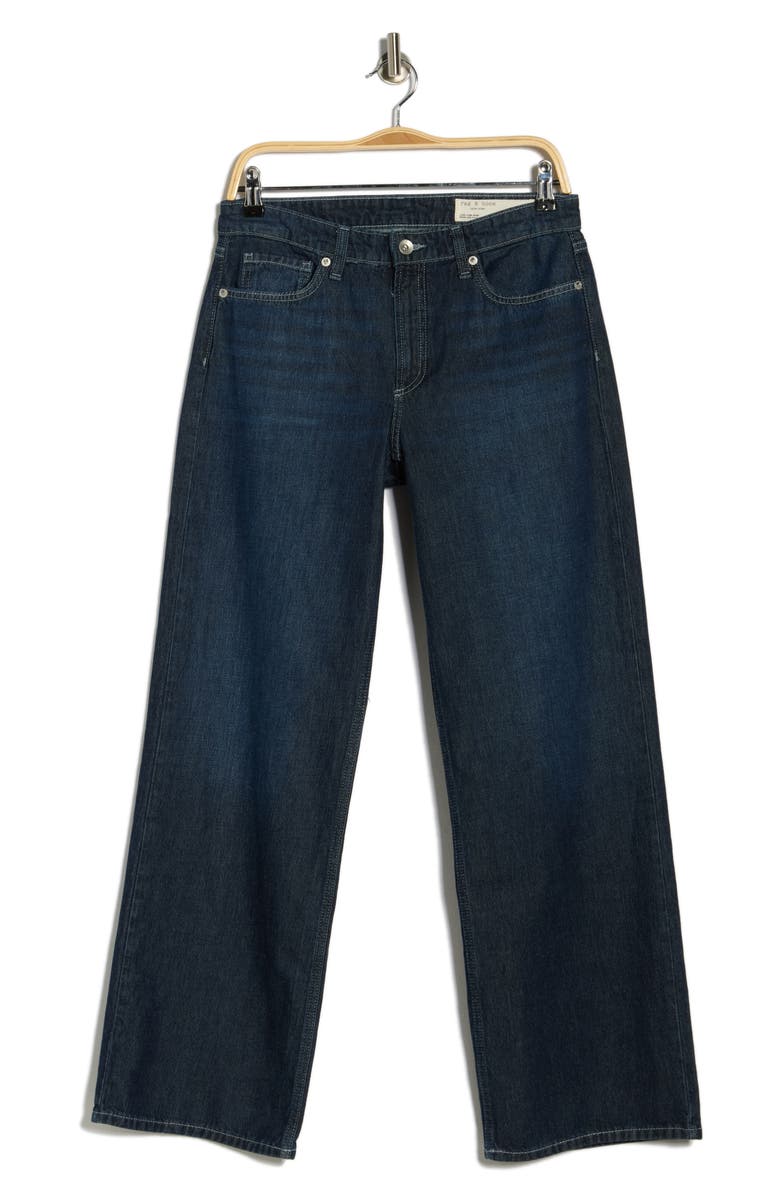 rag & bone Lori Low Rise Wide Leg Jeans, Alternate, color, Grswld